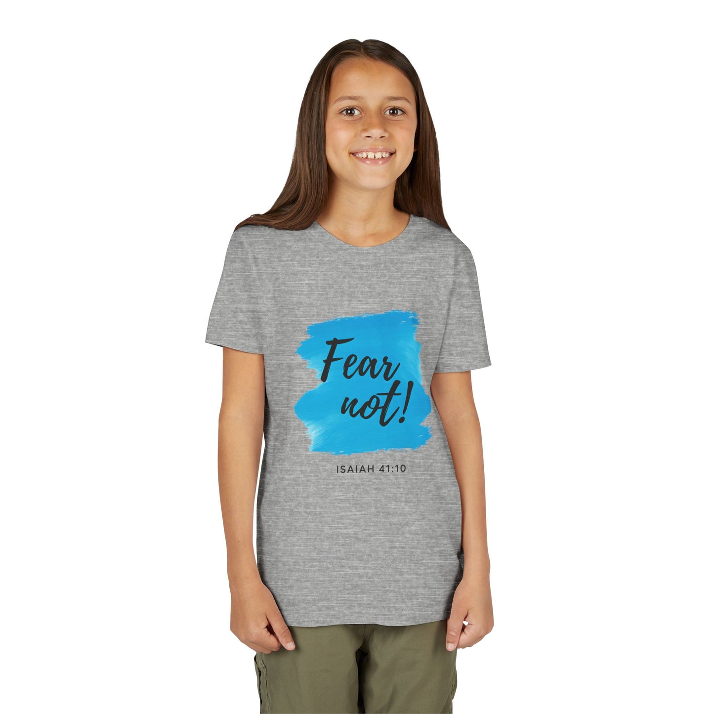 Fear Not Youth Tee - Inspirational Short Sleeve Shirt for Kids, Gift for Birthdays, Faith-Based Apparel, Motivational Wear