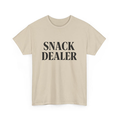 Snack Dealer Unisex Heavy Cotton Tee | Funny Shirt for Food Lovers, Casual Wear, Gift for Chefs, Snack Enthusiasts, Unique Apparel