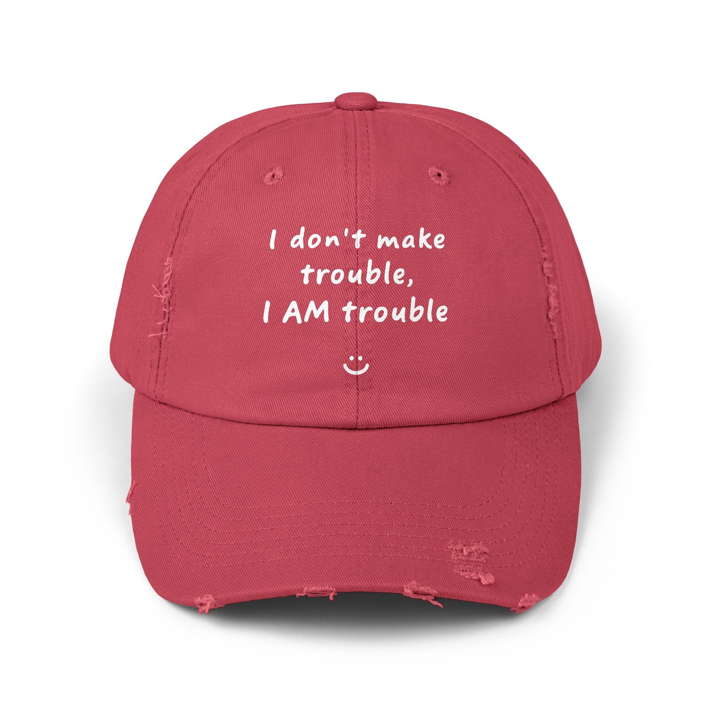 Trendy Distressed Cap with Fun Quote, Casual Hat, Gift for Him/Her, Fashion Accessory, Everyday Wear, Adjustable Baseball Cap
