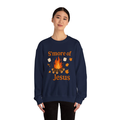 Cozy Autumn Crewneck Sweatshirt - S'more of Jesus, Fall Fashion, Religious Gift, Christian Apparel, Harvest Celebration, Thanksgiving