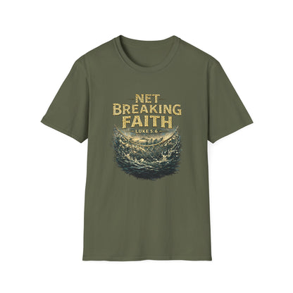 Net Breaking Faith T-Shirt — Vintage Fishing Faith Graphic Tee