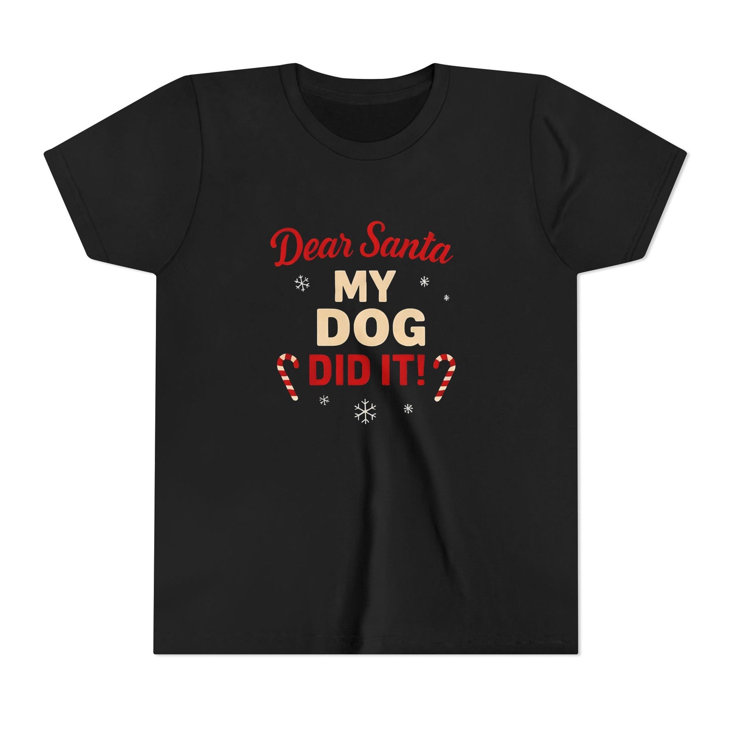 Kids Christmas Tee — “Dear Santa My Dog Did It” Holiday T‑Shirt