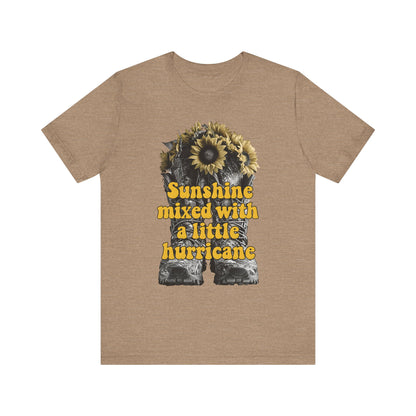 Sunshine Hurricane Tee | Short Sleeve Unisex Shirt, Inspirational T-Shirt, Gift for Her, Summer Fashion, Cute Graphic Tee