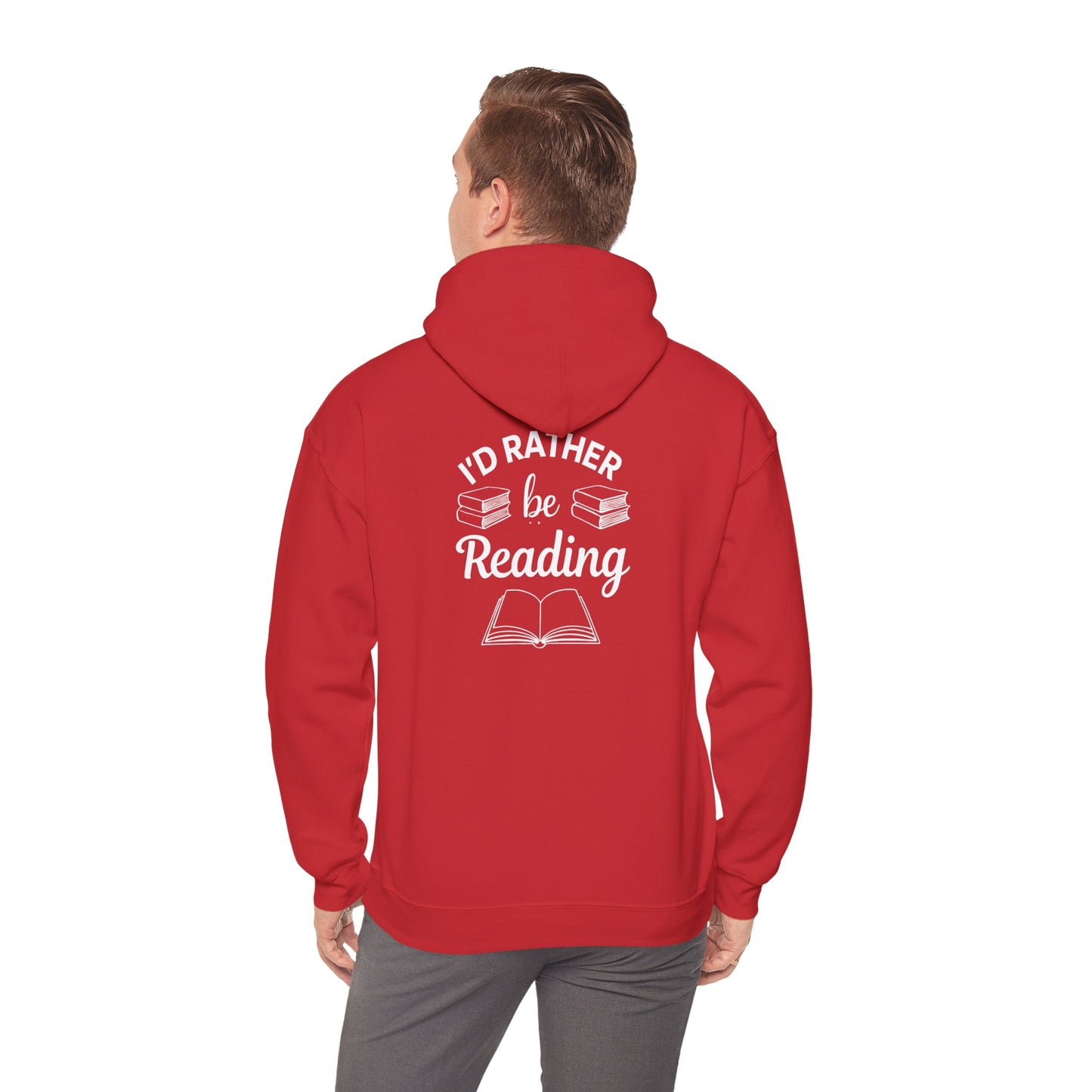 Reader Hoodie - "I'd Rather Be Reading" Cozy Book Lover Sweatshirt