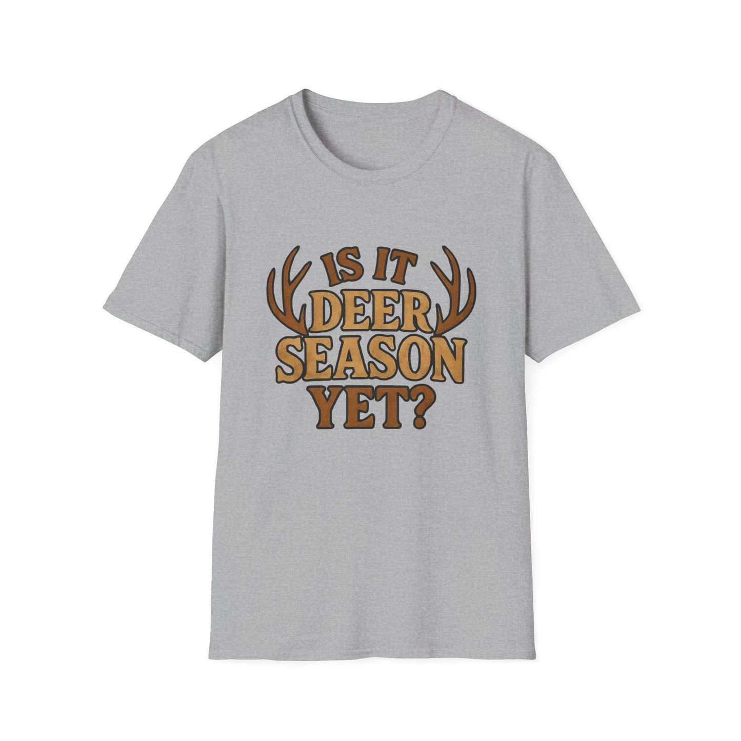 Deer Season T-Shirt, Unisex Softstyle Tee, Hunting Apparel, Outdoor Shirt, Fall Fashion, Gift for Hunters