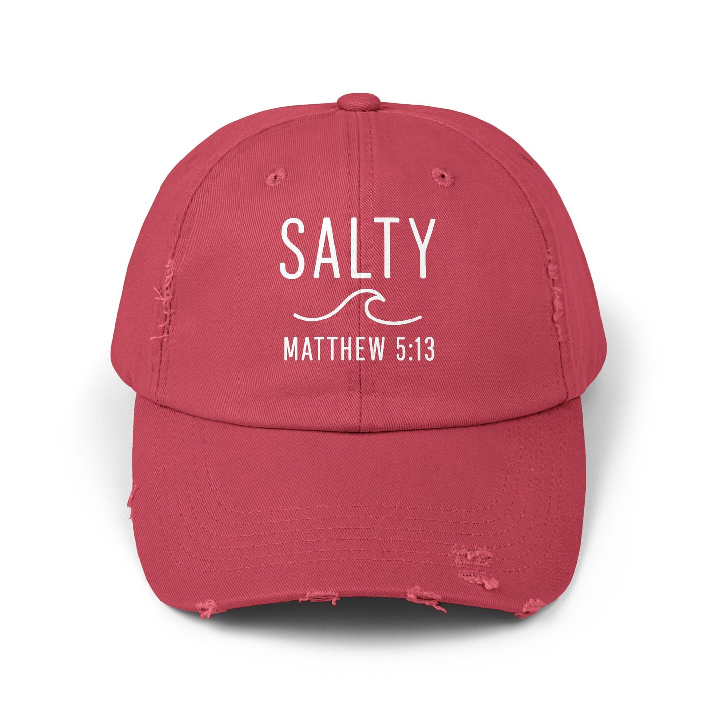 Salty Unisex Distressed Cap | Beach Vibes, Casual Wear, Gift for Him/Her, Summer Accessory, Faith-Based Fashion