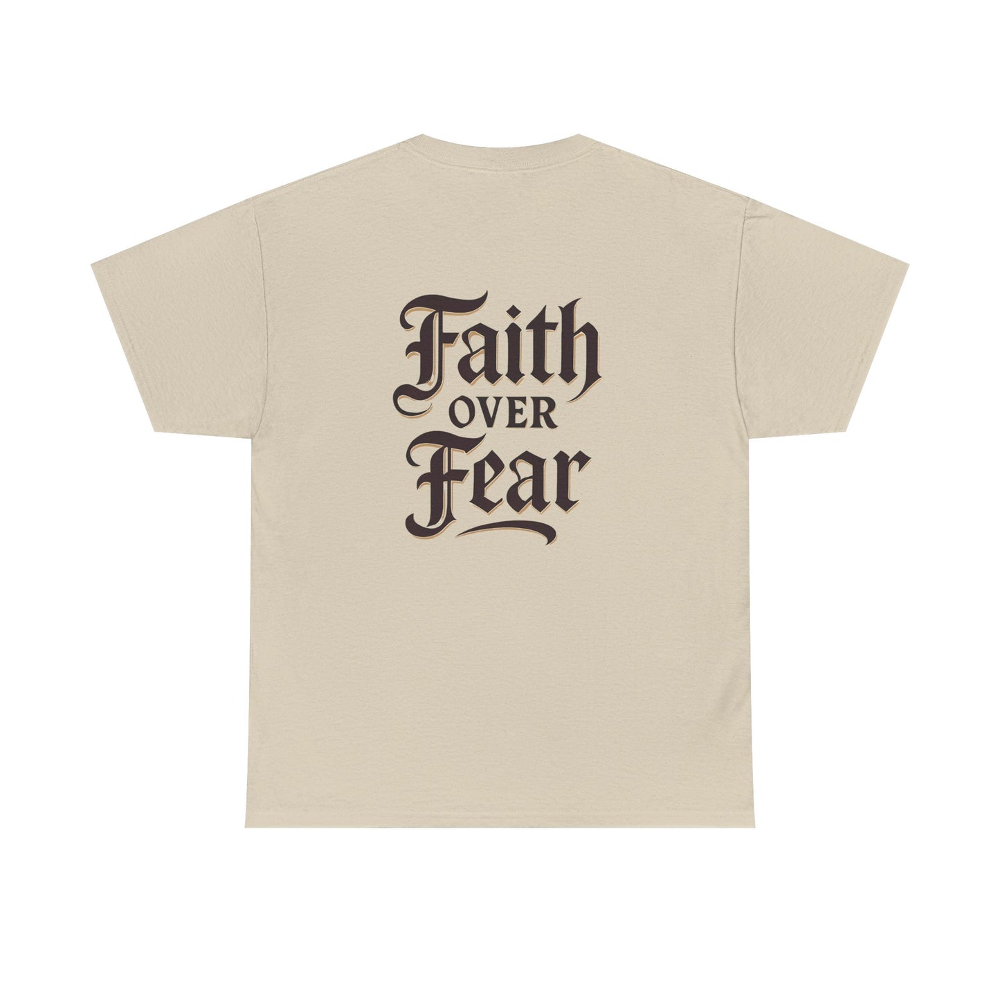 Faith Over Fear Unisex Heavy Cotton Tee | Inspirational Apparel, Motivational Shirt, Everyday Wear, Gift for Him/Her, Casual Tee