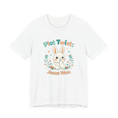 Easter Bunny 'Plot Twist: Jesus Won' Graphic Tee