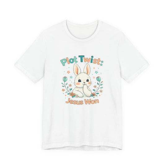 Easter Bunny 'Plot Twist: Jesus Won' Graphic Tee