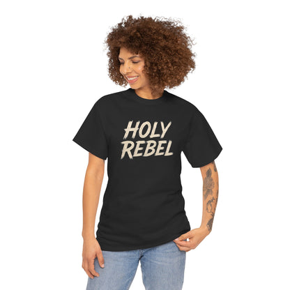 Holy Rebel Unisex Heavy Cotton Tee, Inspirational Christian T-Shirt, Unique Gift for Rebels, Faith-Based Apparel, Motivational Quote [...]
