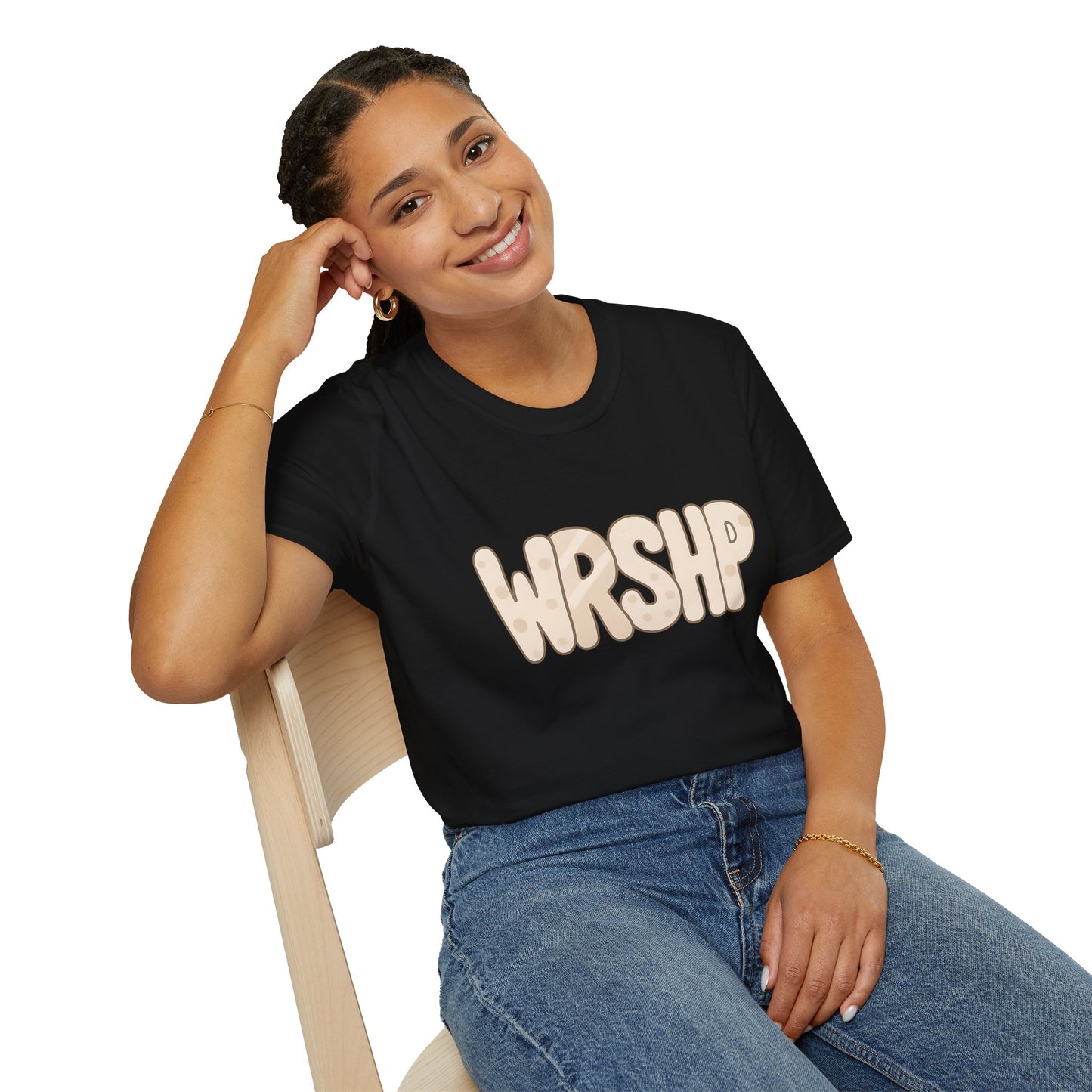 Stylish WRSHp Unisex Softstyle T-Shirt, Casual Tee, Graphic Shirt, Faith-Based Wear, Gift for Friends, Everyday Style