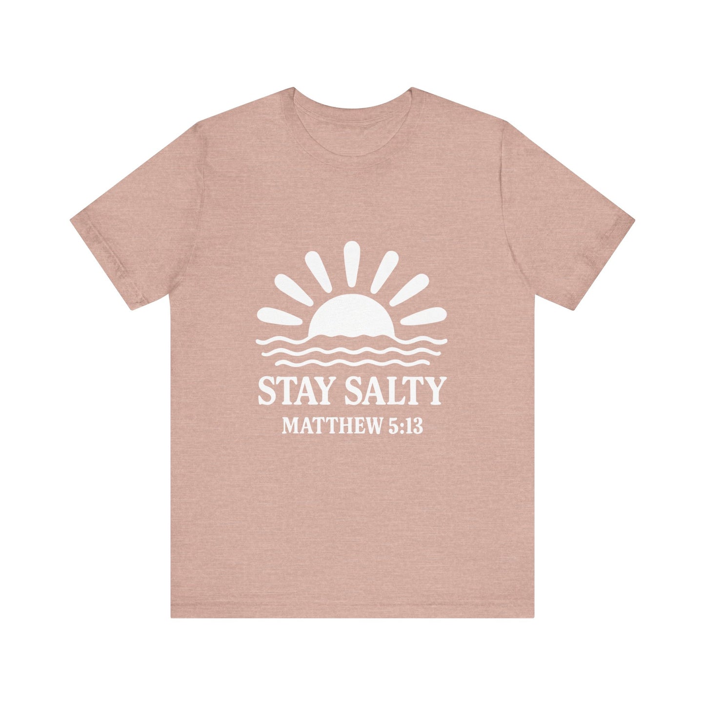 Stay Salty Unisex Short Sleeve Tee - Perfect for Beach Days, Casual Outings, Gifts, Summer Vibes, Bible Verse Apparel