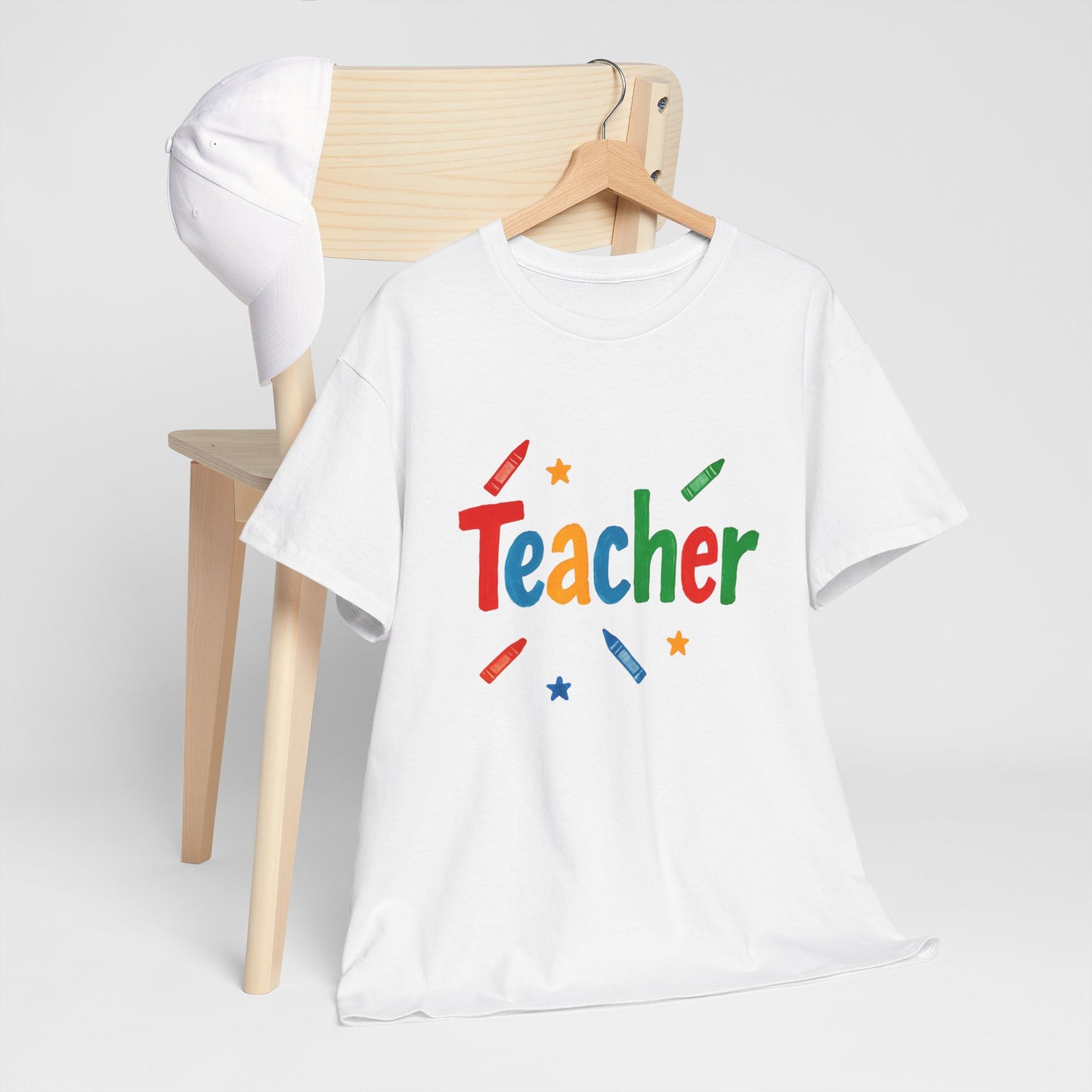 Colorful Teacher Appreciation Unisex Heavy Cotton Tee - Gifts for Educators, Back to School, Classroom, Birthday, Fun Teacher Shirt