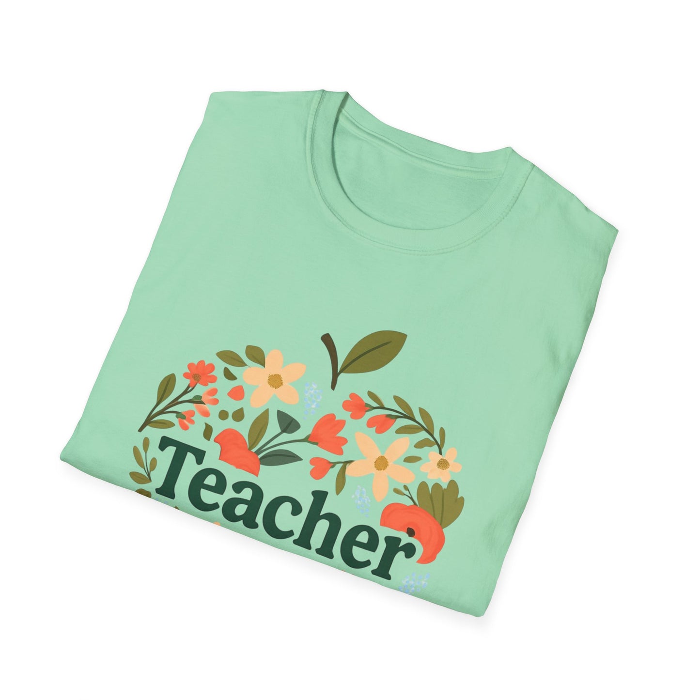 Floral Teacher T-Shirt | Perfect Gift for Educators, Back to School, Teacher Appreciation, Classroom Wear, Cute Teacher Shirts