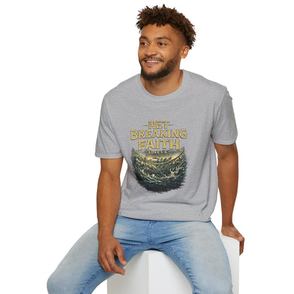 Net Breaking Faith T-Shirt — Vintage Fishing Faith Graphic Tee