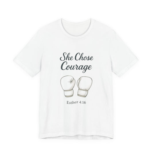 Courage T-Shirt, Inspirational Tee, Motivational Gift, Unisex Casual Wear, Esther 4:16 Quote, Fitness Apparel