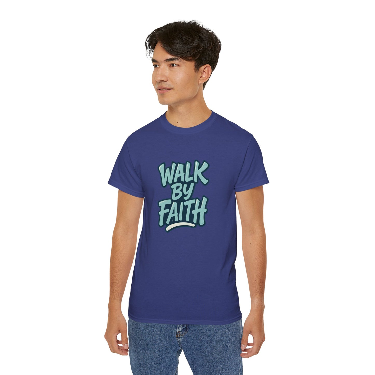 Walk by Faith Inspirational Unisex Tee, Motivational T-Shirt, Faith-Based Clothing, Gift for Believers, Casual Everyday Wear