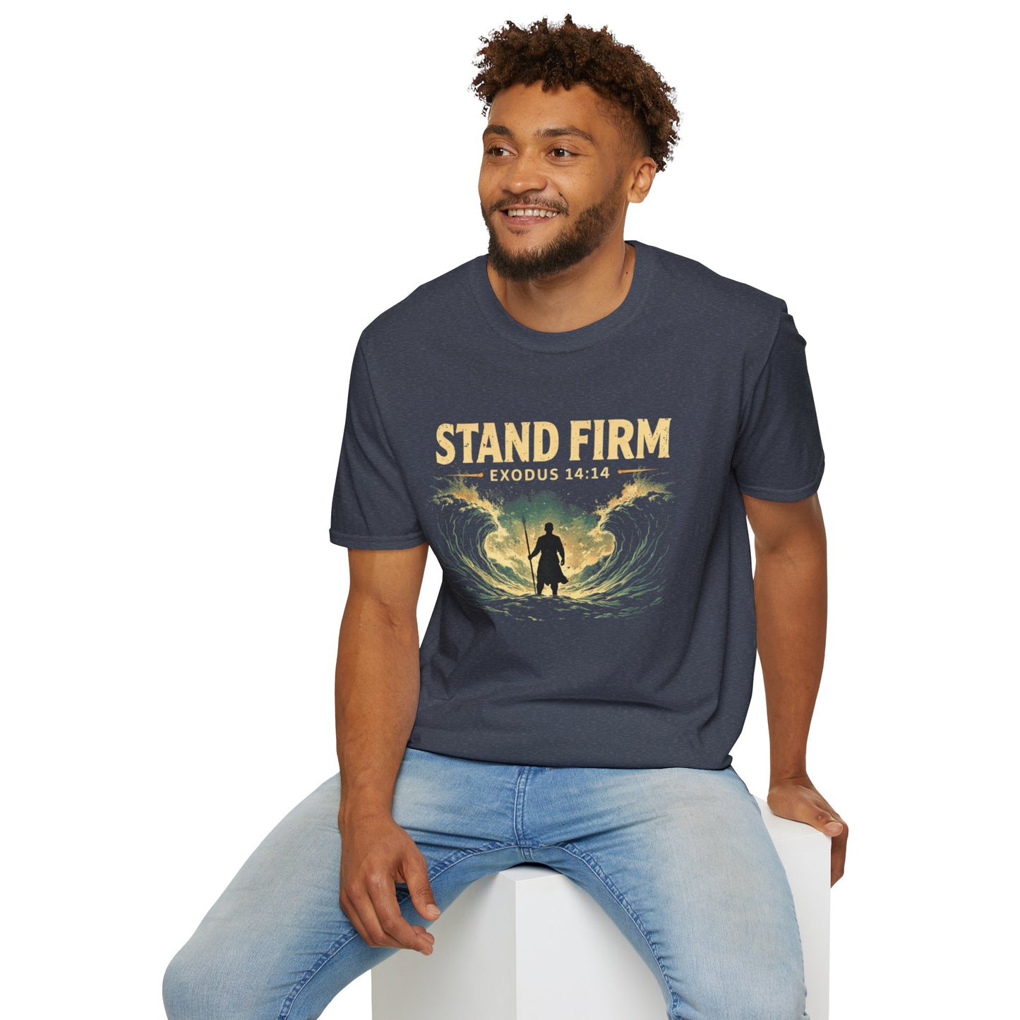 Stand Firm Exodus 14:14 T-Shirt — Christian Faith Inspirational Tee