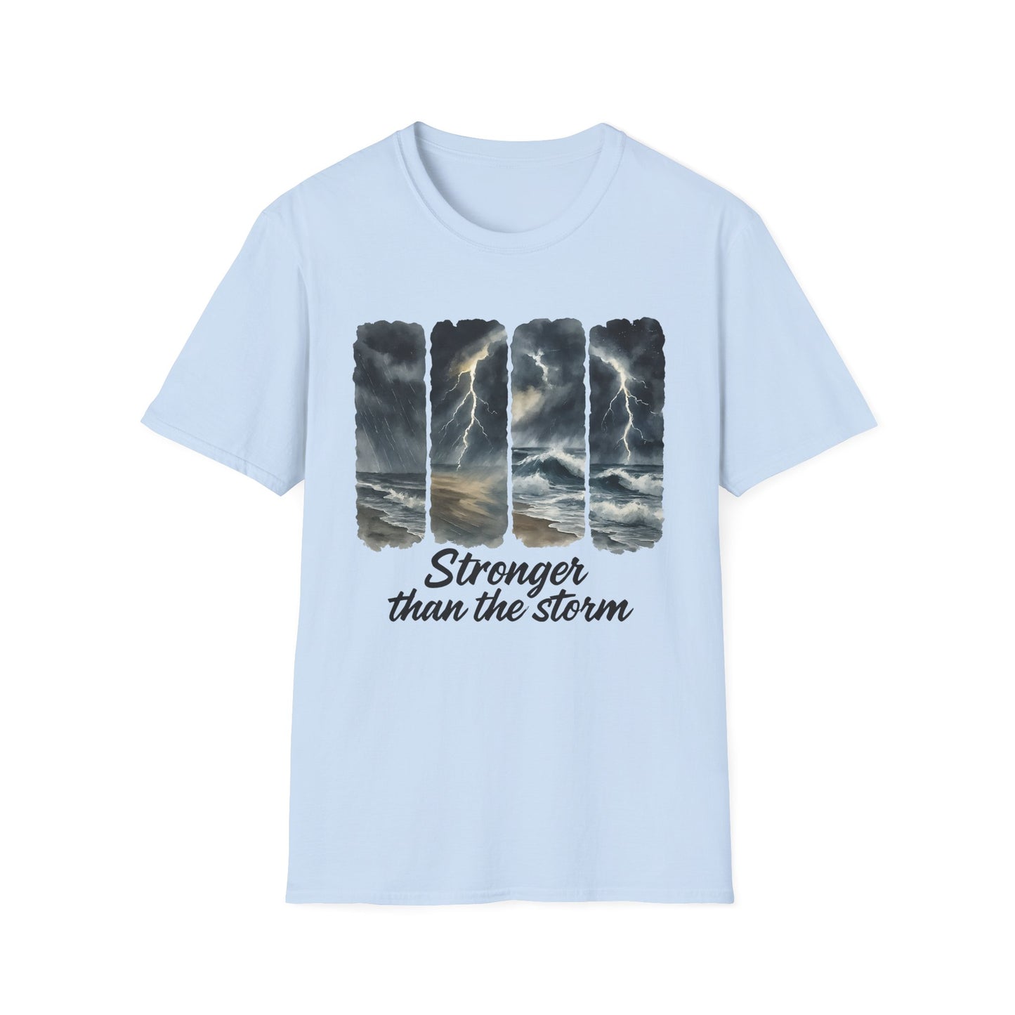 Inspirational Unisex T-Shirt - Stronger than the Storm, Motivational Tee, Gift for Him/Her, Casual Wear, Comfortable Apparel