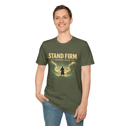 Stand Firm Exodus 14:14 T-Shirt — Christian Faith Inspirational Tee