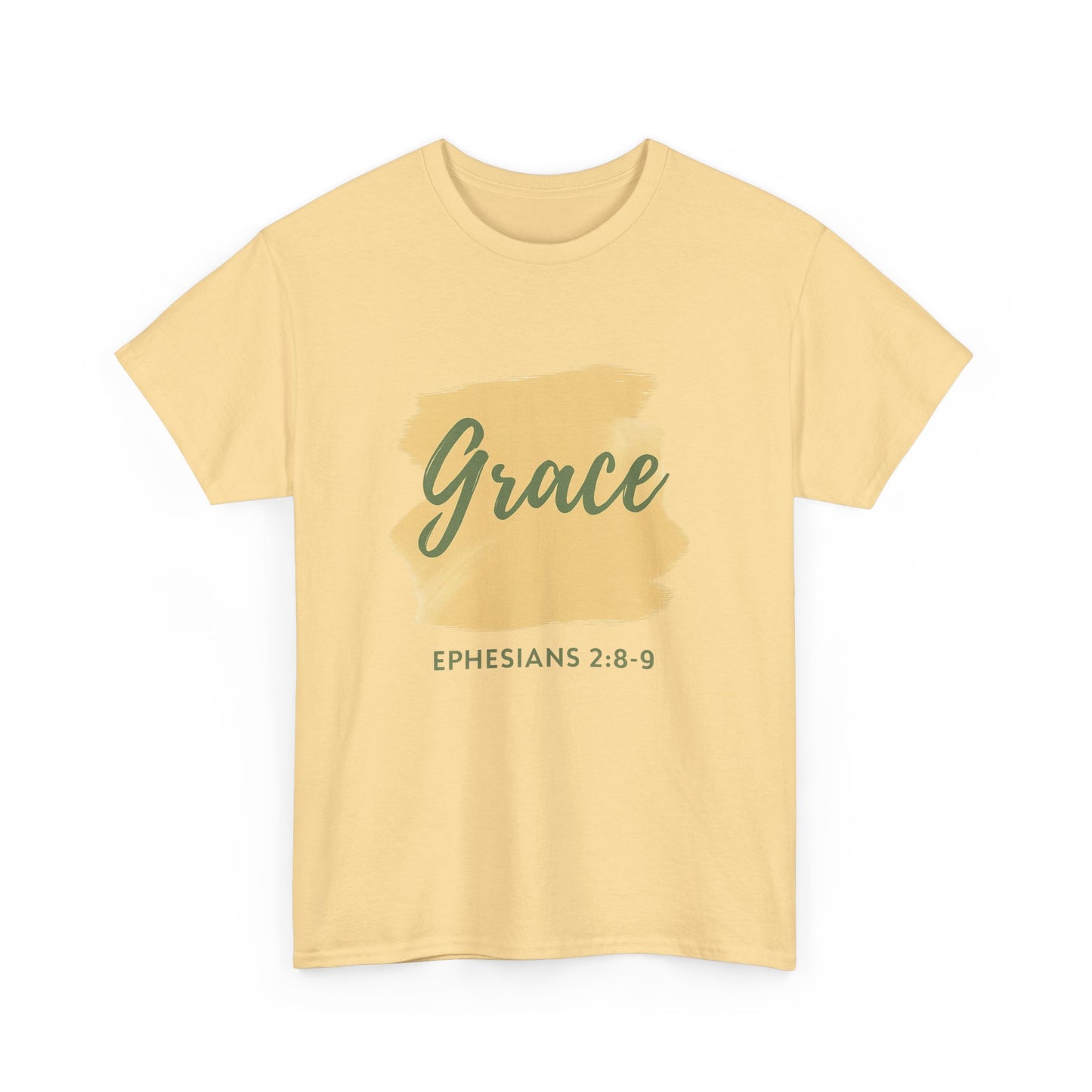 Inspiring Unisex Heavy Cotton Tee - Grace Ephesians 2:8-9, Christian Apparel, Faith-Based Gift, Everyday Wear, Relaxed Fit Tee