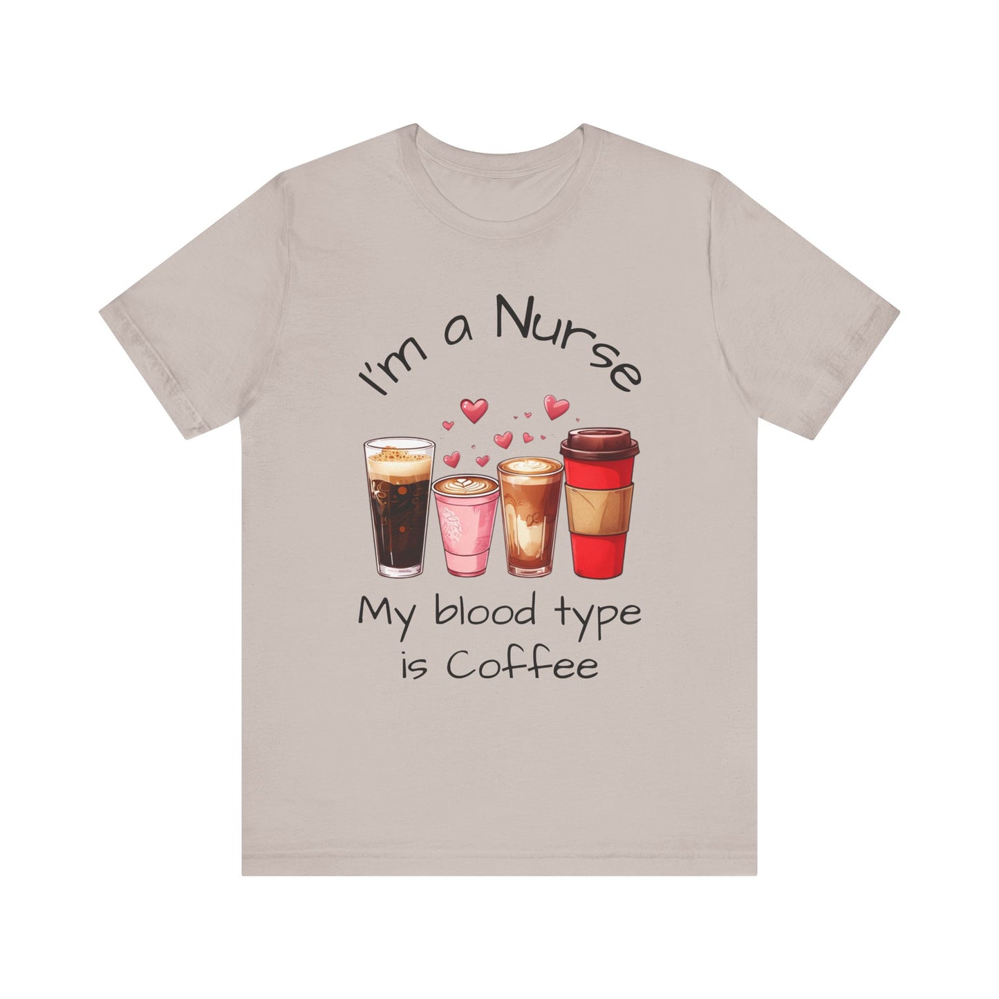 Funny Nurse Coffee Tee - I'm a Nurse My Blood Type is Coffee Shirt, Gift for Nurses, Coffee Lover T-Shirt, Healthcare Humor Apparel, [...]