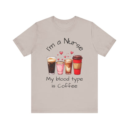 Funny Nurse Coffee Tee - I'm a Nurse My Blood Type is Coffee Shirt, Gift for Nurses, Coffee Lover T-Shirt, Healthcare Humor Apparel, [...]