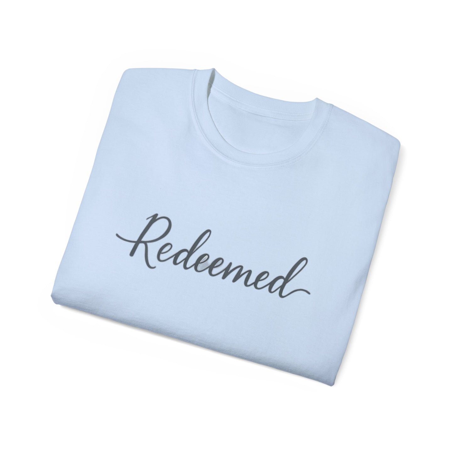 Redeemed Unisex Ultra Cotton Tee, Inspirational Shirt, Faith-Based Apparel, Christian Clothing, Everyday Casual Wear