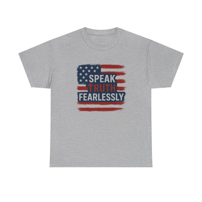 Unisex Cotton Tee: Speak Truth Fearlessly, Patriotic Shirt, Independence Day Gift, Casual Wear, Statement Tee, Gifts for Activists