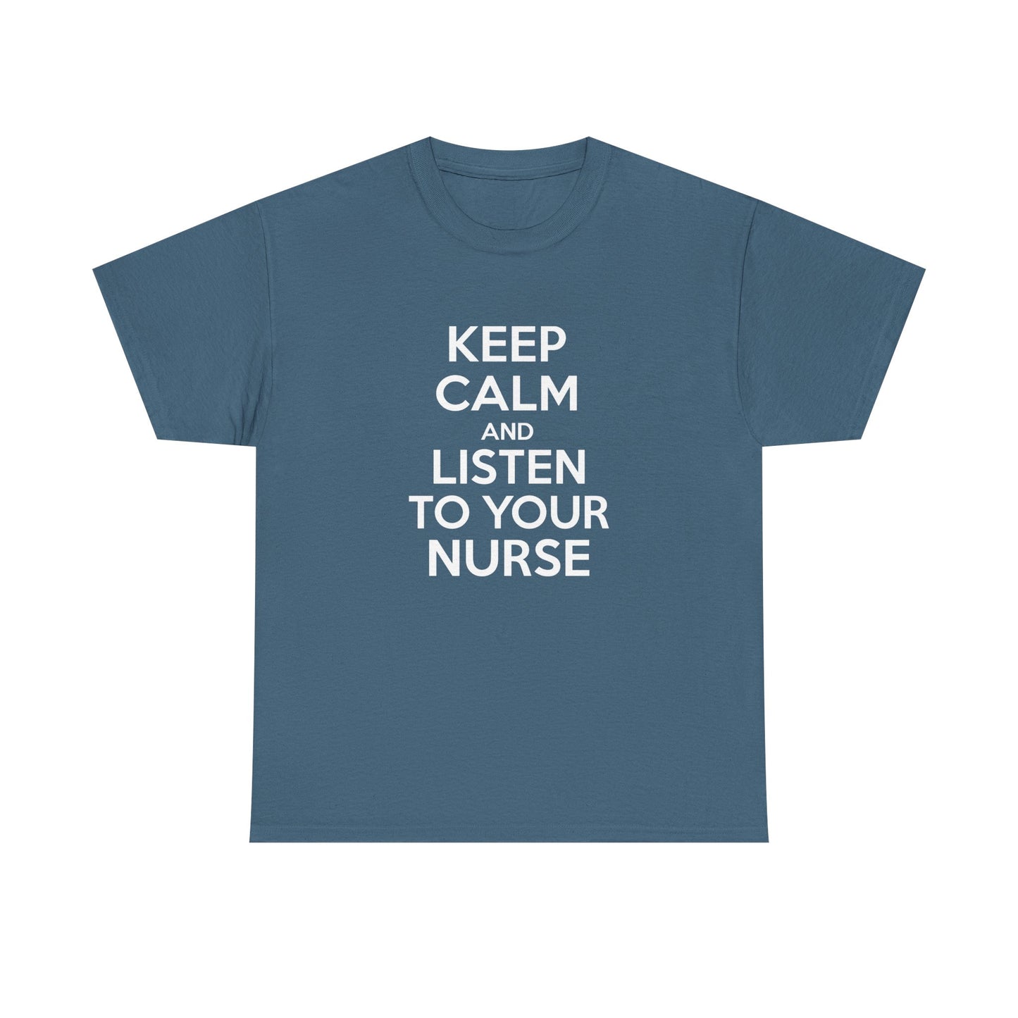 Keep Calm Nurse Tee, Unisex Heavy Cotton Tee, Funny Nurse Gift, Nursing Apparel, Healthcare Worker Shirt