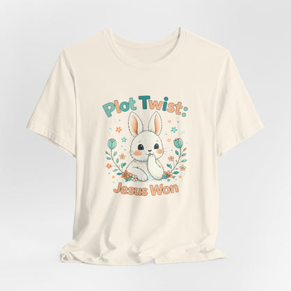 Easter Bunny 'Plot Twist: Jesus Won' Graphic Tee