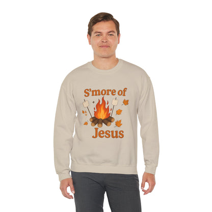 Cozy Autumn Crewneck Sweatshirt - S'more of Jesus, Fall Fashion, Religious Gift, Christian Apparel, Harvest Celebration, Thanksgiving