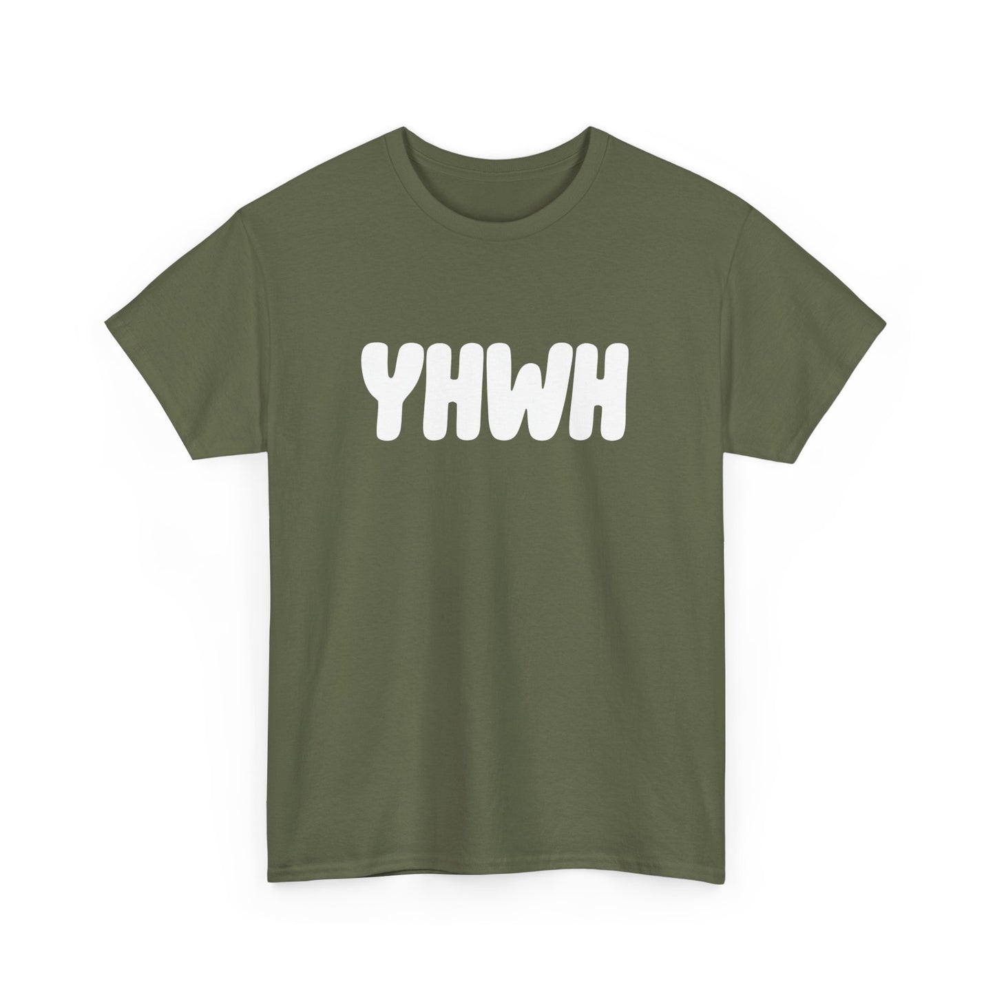 YHWH Unisex Heavy Cotton Tee, Spiritual T-Shirt, Casual Wear, Gift for Him/Her, Faith-Based Apparel, Trendy Everyday Tee