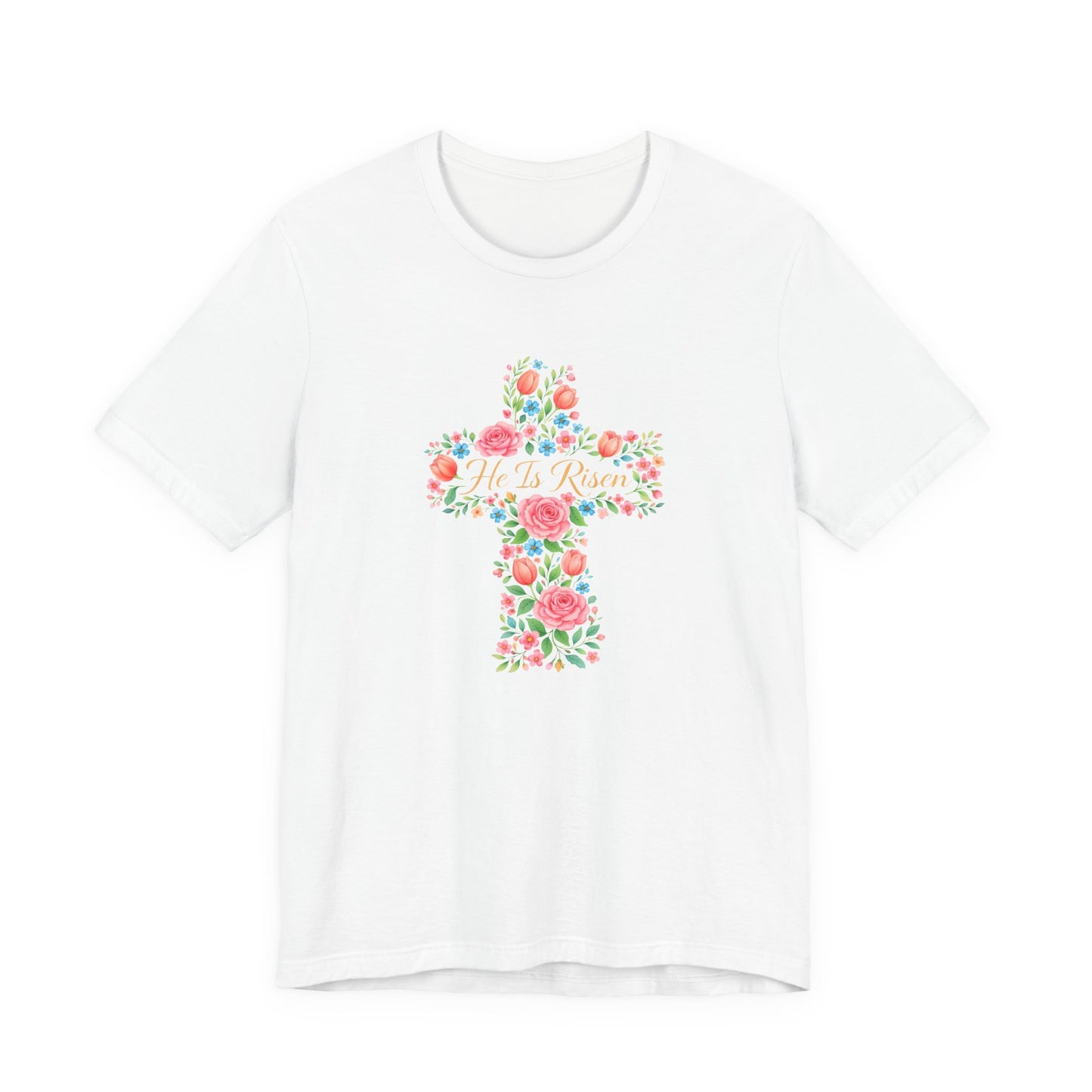 Floral Cross T-Shirt — Vintage Rose Faith Tee
