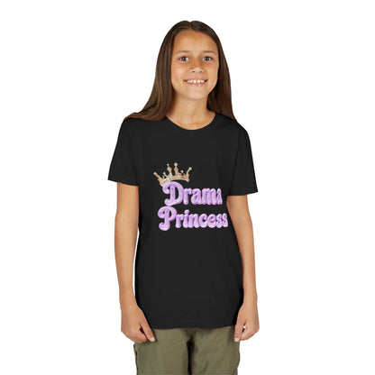 Drama Princess Youth Tee, Cute Kids T-Shirt, Birthday Gift for Girls, Playful Summer Tee, Princess-Themed Apparel