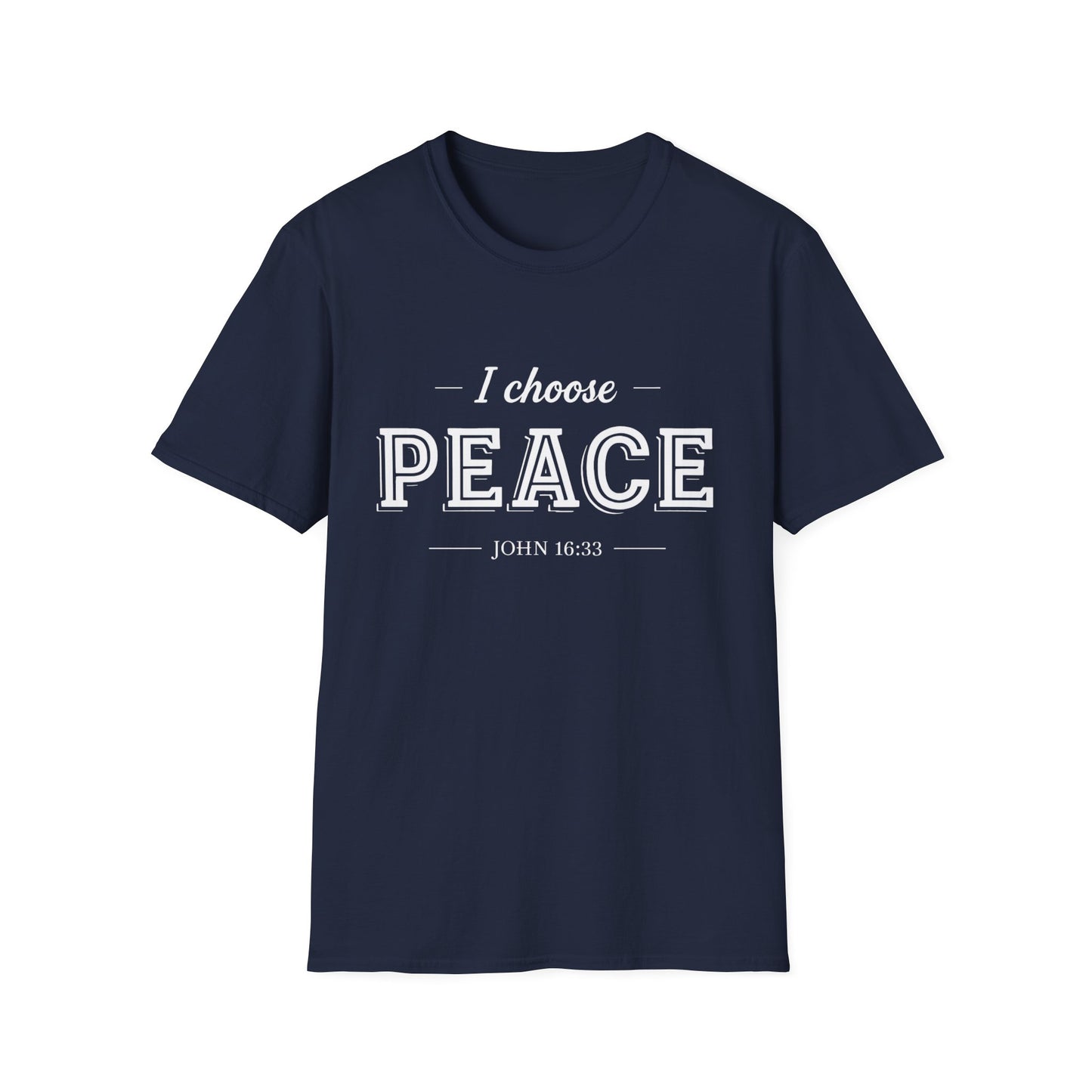 I Choose Peace Unisex Softstyle T-Shirt | Inspirational Tee, Faith Shirt, Spiritual Gift, Christian Apparel, Positive Message