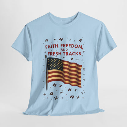 Patriotic Freedom Tee | Unisex Heavy Cotton T-Shirt, Independence Day Wear, Gift for Patriots, Summer Casual Top, American Spirit Apparel