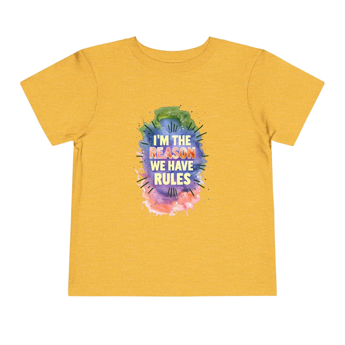 Toddler Short Sleeve Tee - I'm the Reason We Have Rules, Kids T-Shirt, Fun Gift, Playful Apparel, Birthday Outfit, Cute Graphic Tee