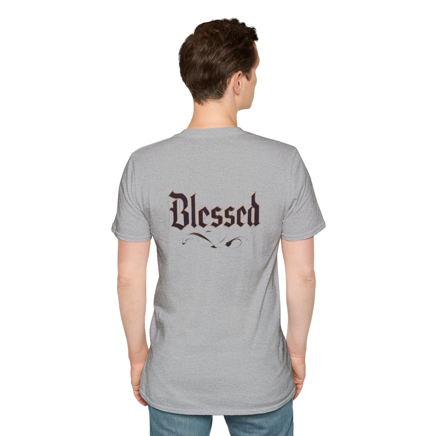Blessed Unisex Softstyle T-Shirt for Everyday Comfort, Casual Wear, Gift for Friends, Spiritual Apparel, Summer Fashion