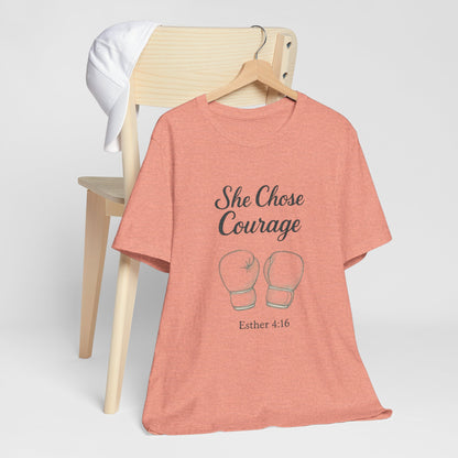 Courage T-Shirt, Inspirational Tee, Motivational Gift, Unisex Casual Wear, Esther 4:16 Quote, Fitness Apparel