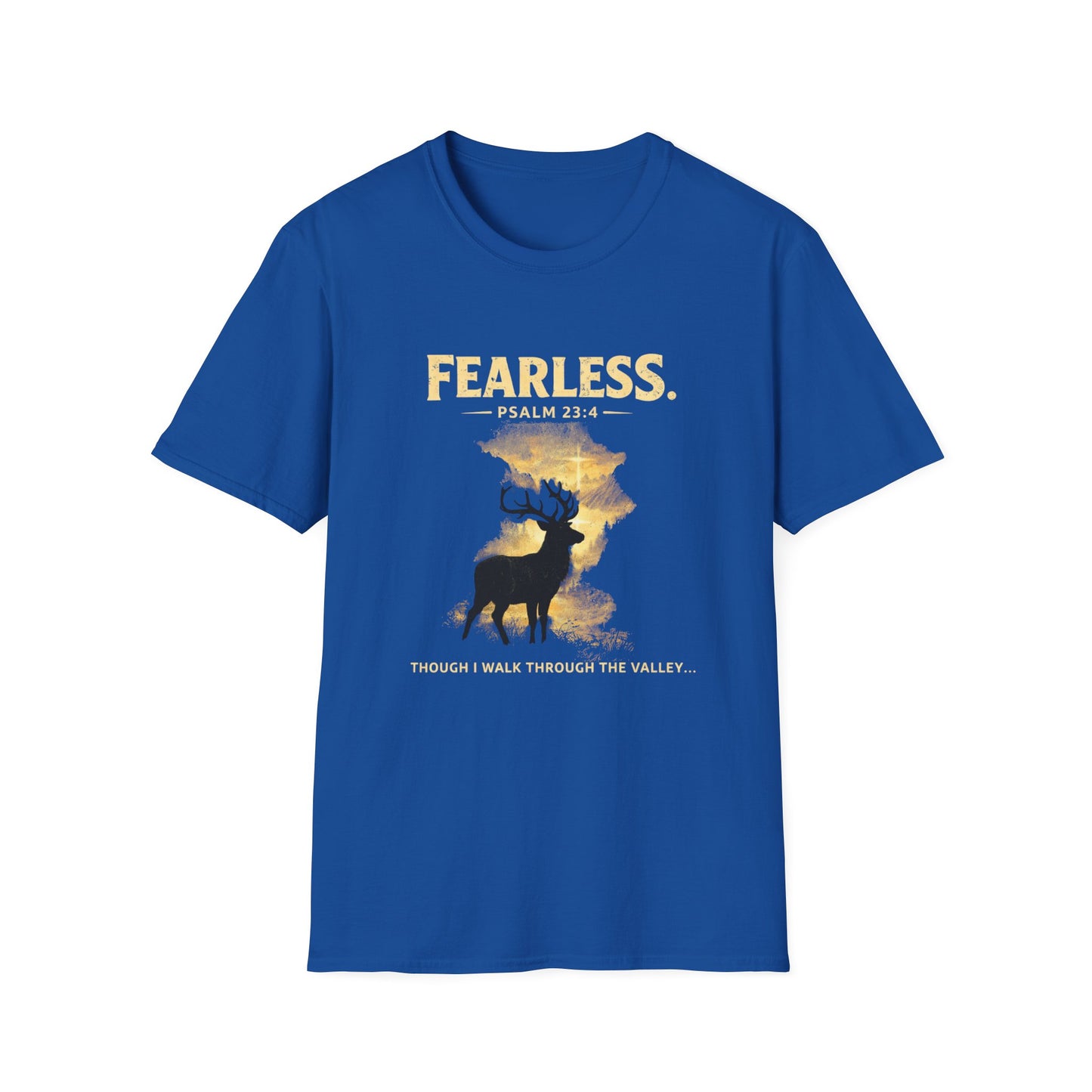 Fearless Psalm T-Shirt — Christian Faith Deer Graphic Tee
