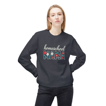 Homeschool Mama Sweatshirt — Floral Pattern Teacher Mom Crewneck