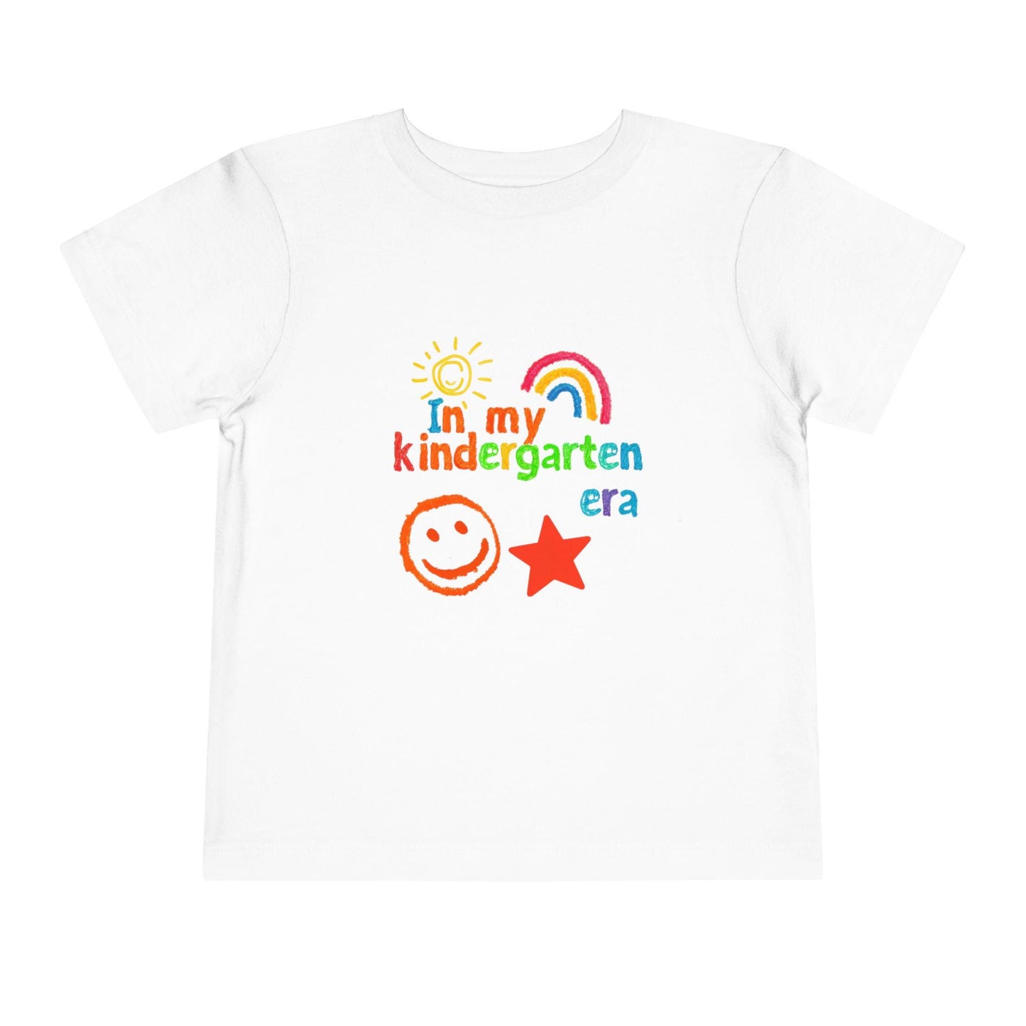 Kindergarten Era Toddler Tee, Cute Kids Shirt, Playful Short Sleeve Top, Fun Toddler Apparel, Ideal for Back to School