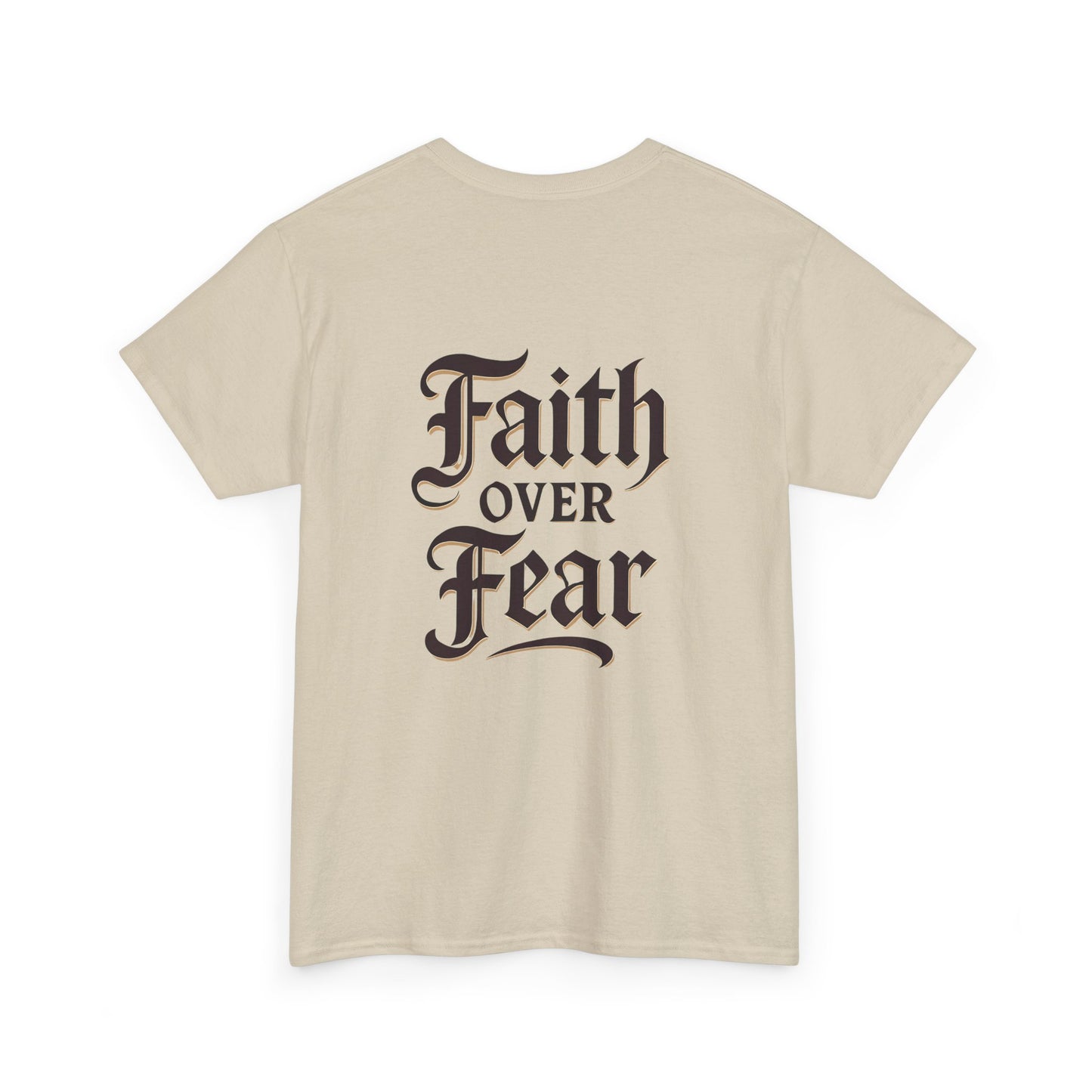 Faith Over Fear Unisex Heavy Cotton Tee | Inspirational Apparel, Motivational Shirt, Everyday Wear, Gift for Him/Her, Casual Tee
