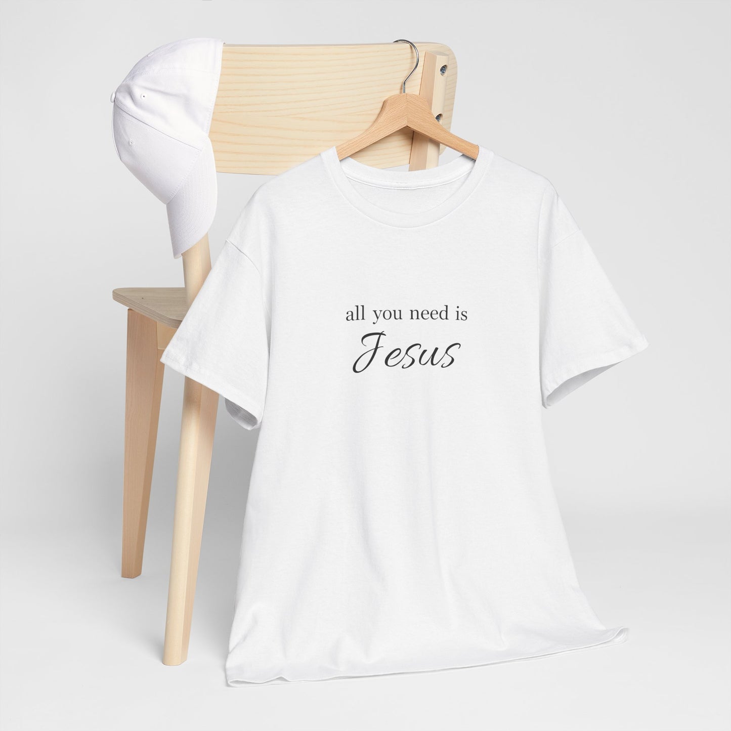 Unisex Heavy Cotton Tee - All You Need is Jesus, Inspirational Shirt, Faith-Based Gift, Christian Apparel, Religious T-Shirt