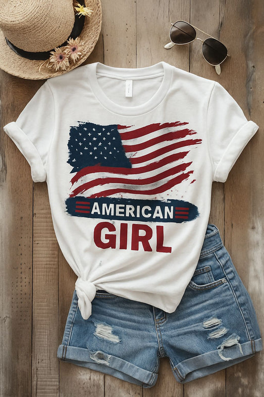 Patriotic Unisex T-Shirt with American Flag Design - Perfect for Independence Day, Memorial Day, Summer Picnics, Casual Wear, Gifts