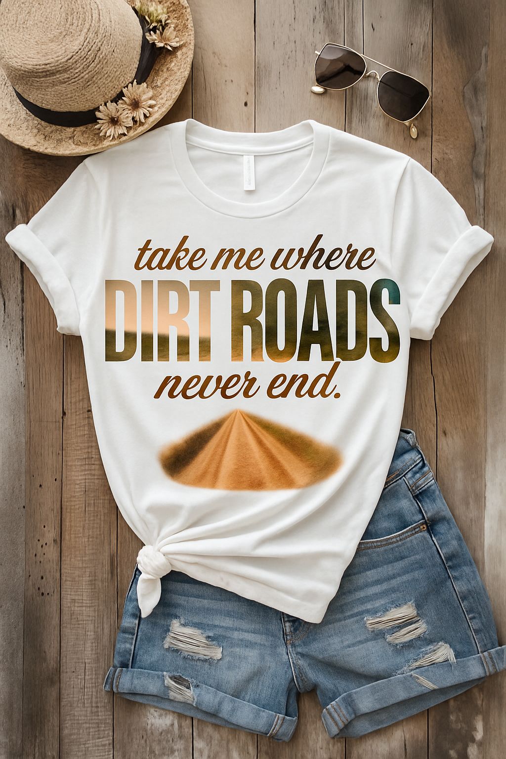 Adventurous Dirt Roads T-Shirt, Travel Tee, Outdoor Enthusiast Gift, Camping Shirt, Adventure Wear, Road Trip Apparel