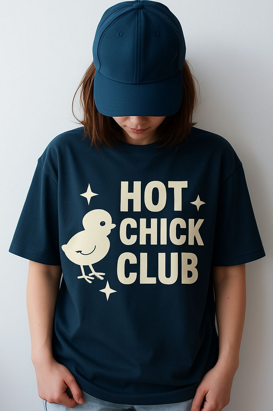 Hot Chick Club Unisex Heavy Cotton Tee, Fun Graphic T-Shirt for Trendy Women, Cute Casualwear, Perfect Gift for Chick Friends, Summer [...]