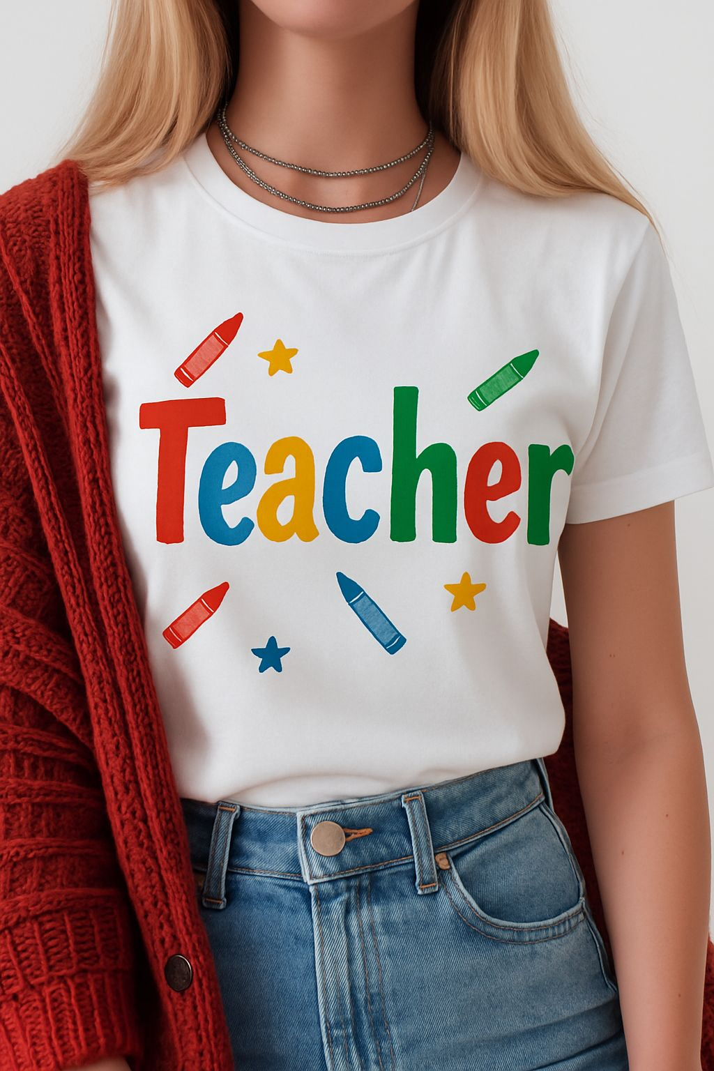 Colorful Teacher Appreciation Unisex Heavy Cotton Tee - Gifts for Educators, Back to School, Classroom, Birthday, Fun Teacher Shirt