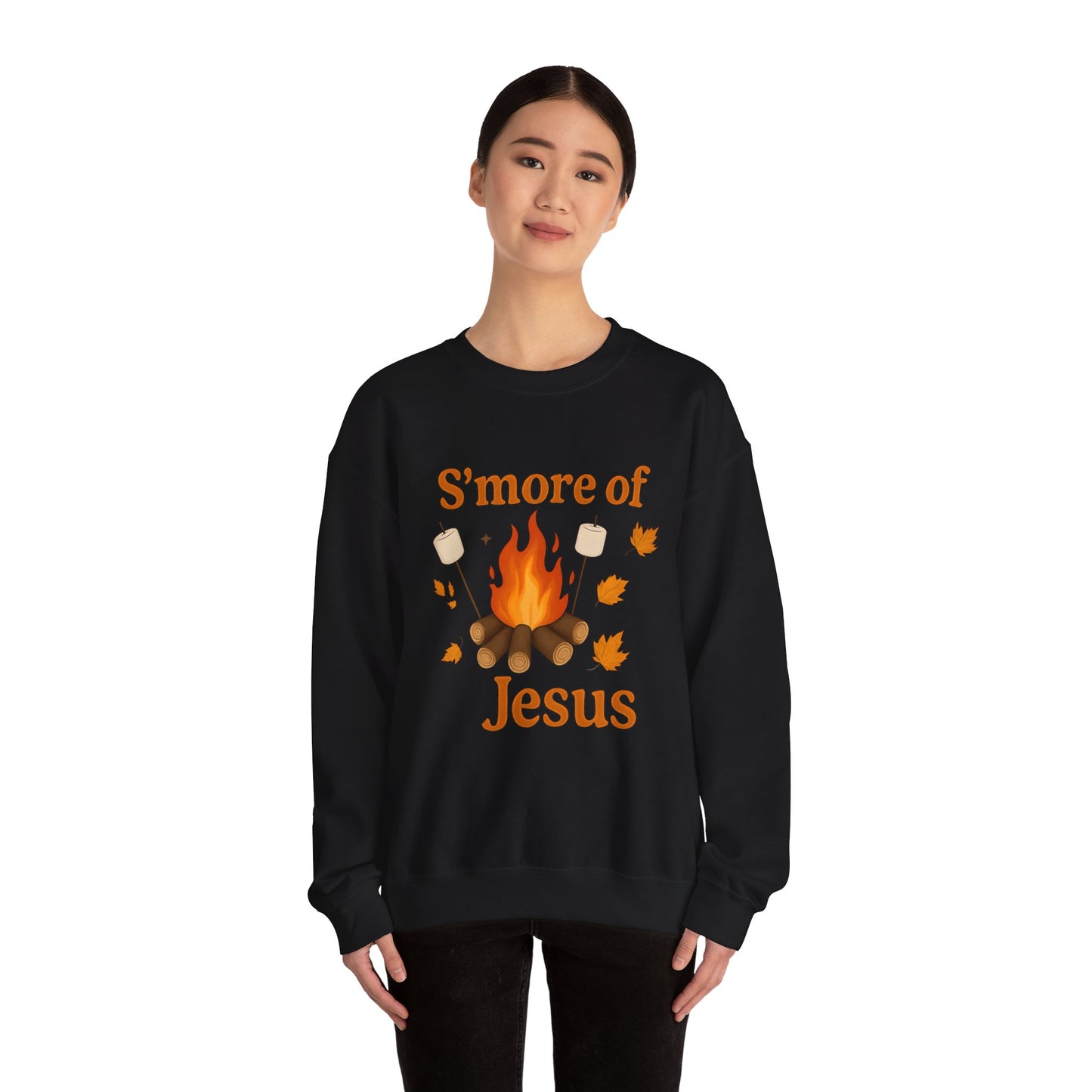 Cozy Autumn Crewneck Sweatshirt - S'more of Jesus, Fall Fashion, Religious Gift, Christian Apparel, Harvest Celebration, Thanksgiving